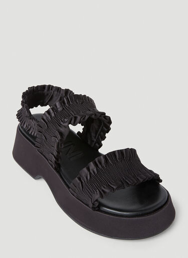 GANNI Smock Flaftorm Sandals Black gan0252040
