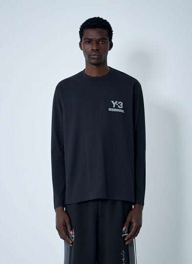 Logo Motif T-Shirt Y-3 X NBHD Logo Motif T-Shirt Black ynb0162010