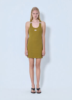 Jean Paul Gaultier Cotton Ribbed Short Dress Yellow jpg0264008