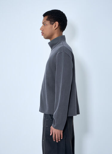 Our Legacy Shrunken Zip-Up Sweatshirt Grey our0164019