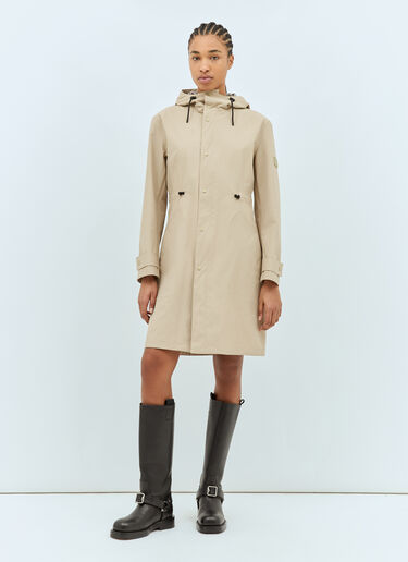 Burberry Hooded Raincoat Beige bur0257016