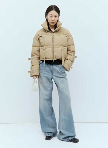 Canada Goose X Rokh Strap Cropped Puffer Down Jacket Beige cnr0253010