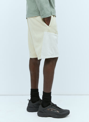Stone Island Fleece Track Shorts Cream sto0154046