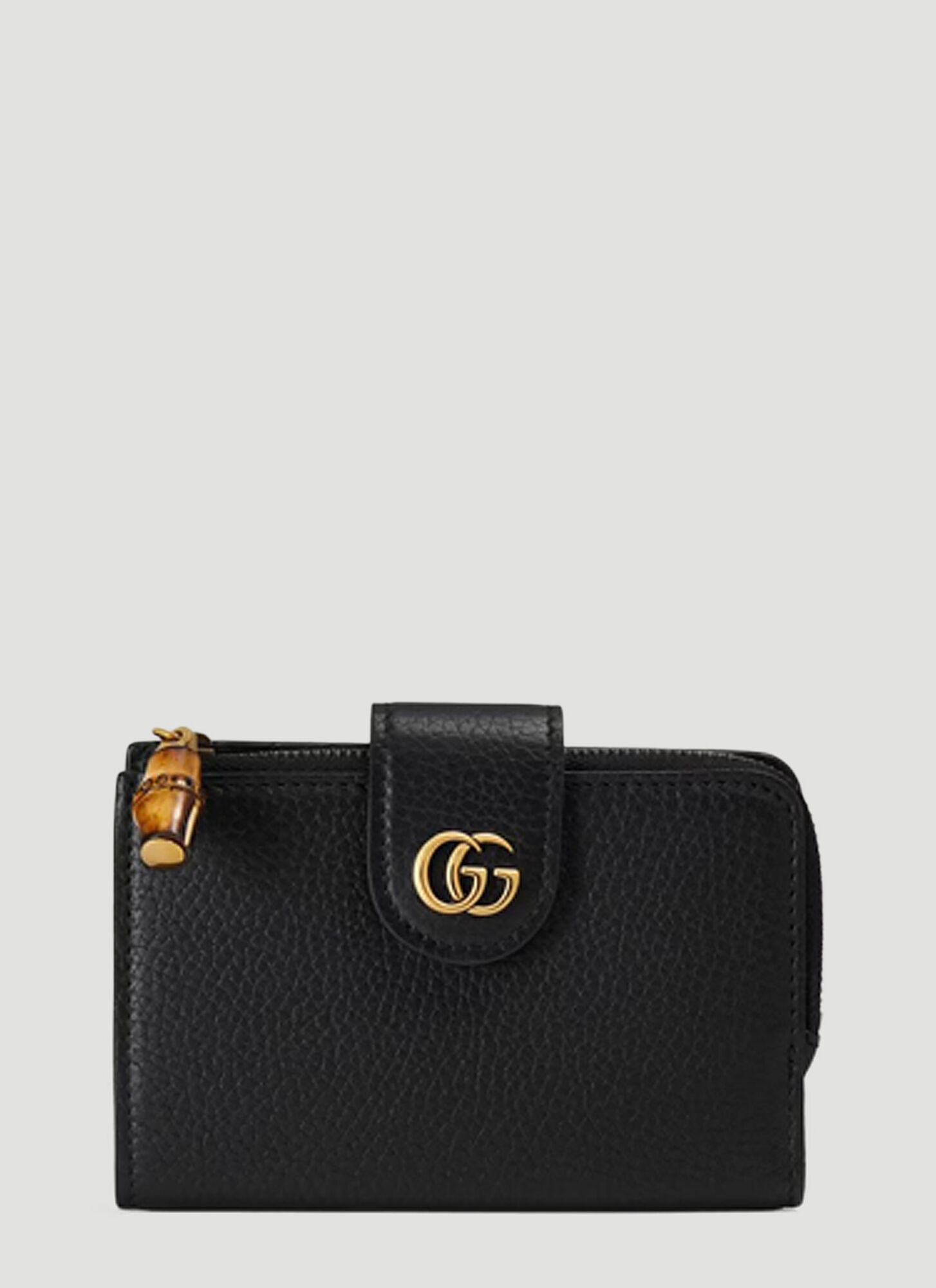 Gucci Logo Plaque Wallet In Black