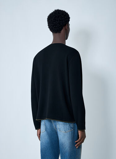Tipped Thermal Sweater MHL by Margaret Howell Tipped Thermal Sweater Black mhl0162002
