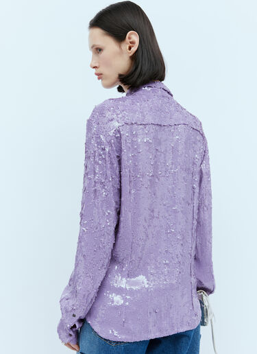 Dries Van Noten Sequin Embellished Shirt Purple dvn0254013