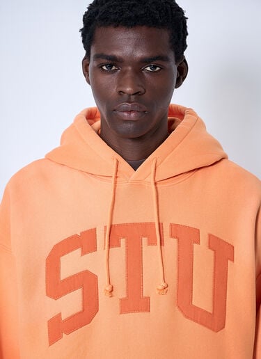 Stüssy ロゴモチーフ フード付きスウェットシャツ  オレンジ sts0160010