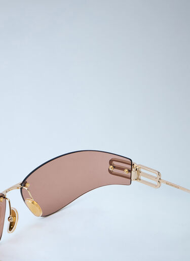 Balenciaga Gossip 无框 Logo 太阳镜 粉色 bal0263053