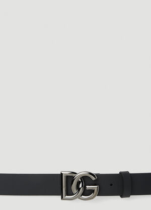 LN-CC® - Dolce & Gabbana: Logo Plaque Belt - Black Dolce & Gabbana Logo Plaque Belt Black dol0151025