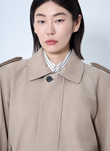 Saint Laurent Numbuck 飞行员夹克  乳白色 sla0260076