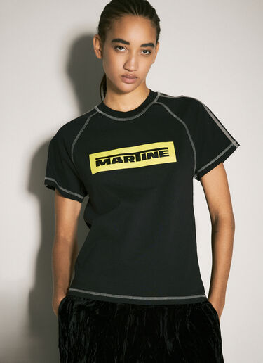 Martine Rose Raglan Shrunken T-Shirt Black mtr0358008