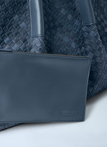 LN-CC® - Bottega Veneta: Large Pinacoteca Shoulder Bag - Blue Bottega Veneta Large Pinacoteca Shoulder Bag Blue bov0264016
