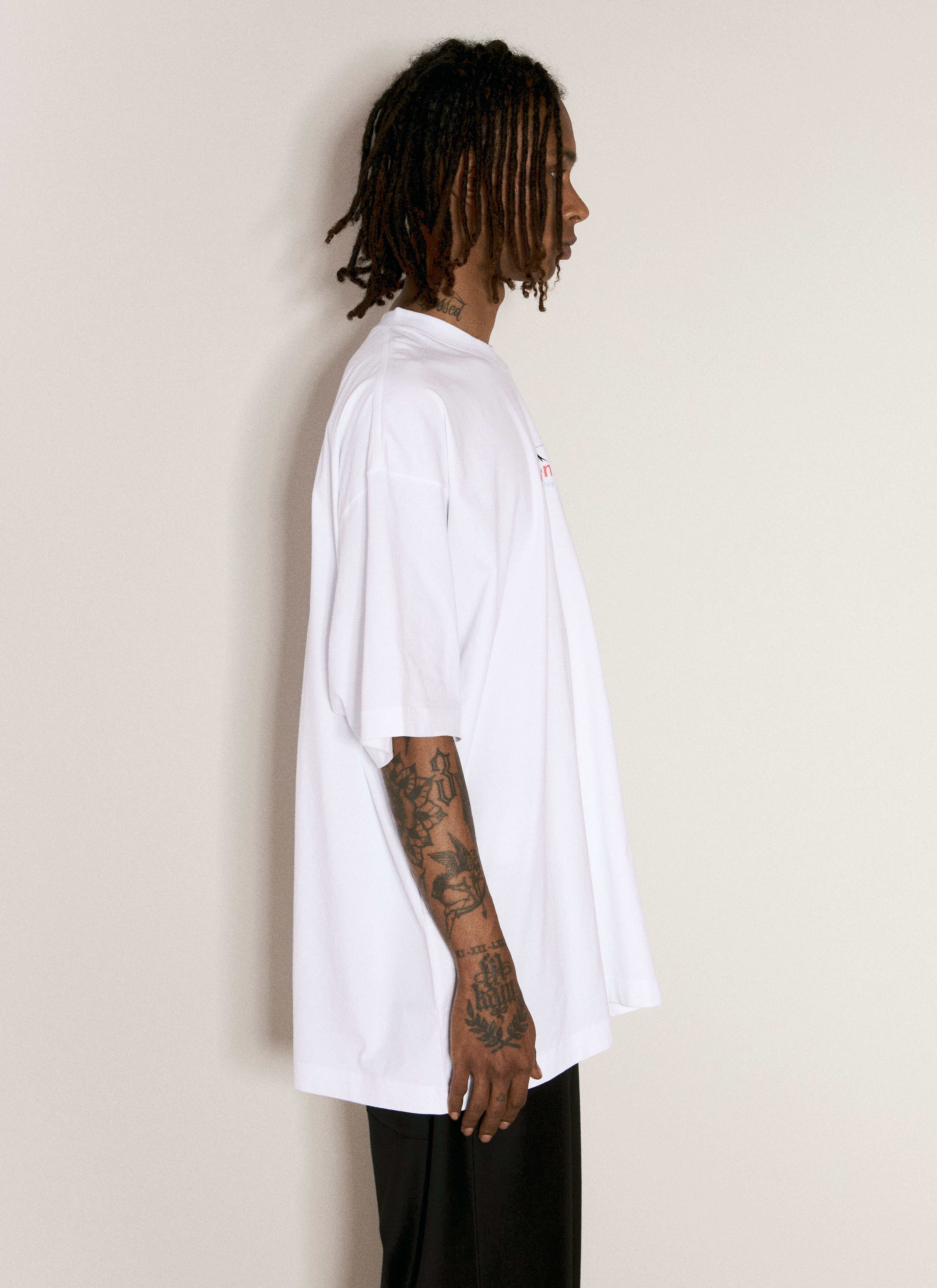 VETEMENTS Men's' Spring Water Logo T-Shirt in White | LN-CC®