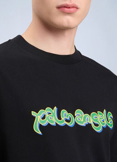 LN-CC® - Palm Angels: Thai Logo T-Shirt - Black Palm Angels Thai Logo T-Shirt Black pma0164031
