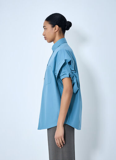Balenciaga Tucked Sleeve Shirt Blue bal0263012