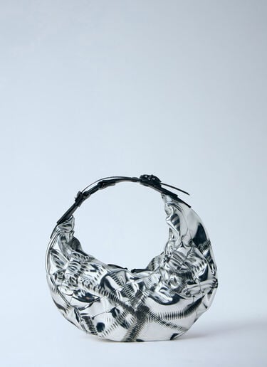 Innerraum Object HM2 Small Crunch Half Moon Bag Silver inn0363012