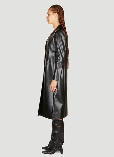 Coperni Trompe-Loeil Tailored Faxu Leather Coat Black cpn0253001