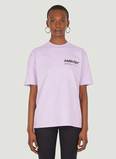 Ambush 워크숍 로고 티셔츠 라일락 amb0248002