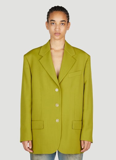 Acne Studios Oversized Single Breasted Blazer Green acn0253037