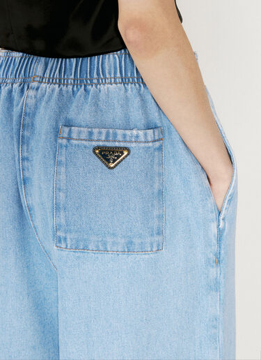 Prada Elasticated Waistband Jeans Blue pra0256015