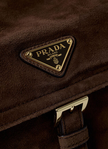 Suede Explore Crossbody Bag Prada Suede Explore Crossbody Bag Brown pra0262109