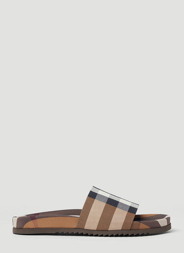 Burberry Melroy 格纹拖鞋 棕色 bur0148023