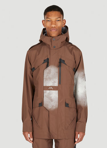 A-COLD-WALL* Graphic M-65 Shell Hooded Jacket Brown acw0149007
