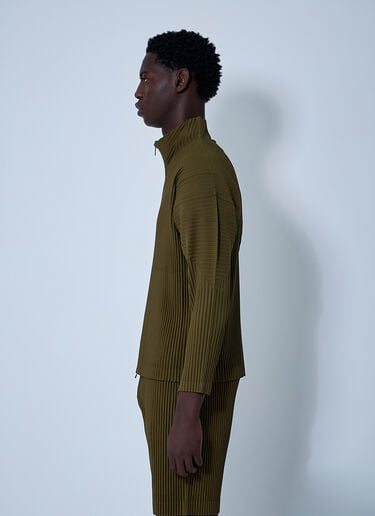 Homme Plissé Issey Miyake Pleated Sweatshirt Khaki hmp0161003