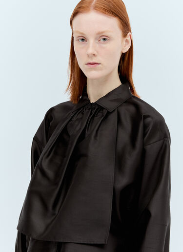 Max Mara Shantung Silk And Cotton Shirt Black max0255004