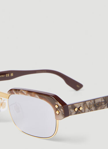 Rectangular Sunglasses Gucci Rectangular Sunglasses Brown guc0152332