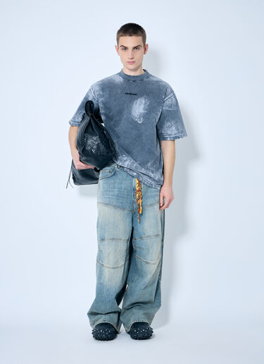 Balenciaga Baggy Panel Construction Jeans Blue bal0159004