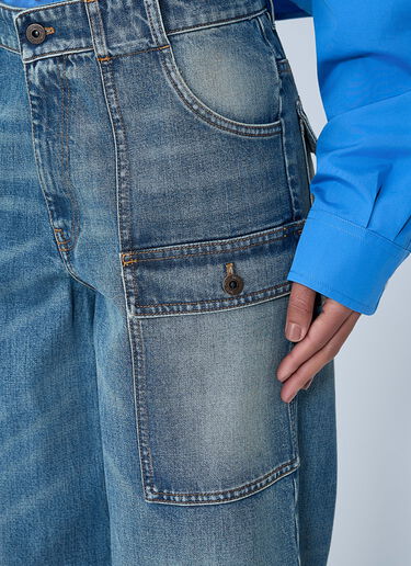 Miu Miu Cargo Denim Jeans Blue miu0264018