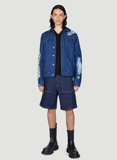 Rinse Sailor Denim Shorts Kenzo Rinse Sailor Denim Shorts Blue knz0152032