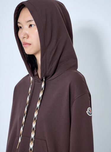 Moncler Hooded Sweatshirt with Contrast Drawstrings Brown mon0265100