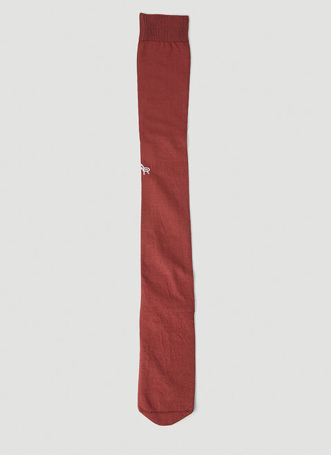 Thom Browne Logo Embroidered Long Socks White thb0251002