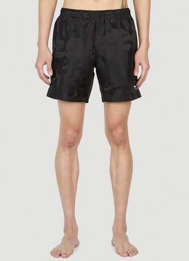 Alexander McQueen Graffiti Swim Shorts Black amq0151030