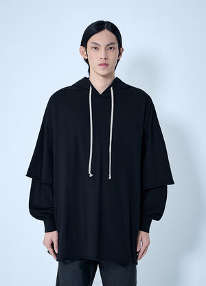 Rick Owens DRKSHDW Tommy Hustler Hoodie Black drk0164025