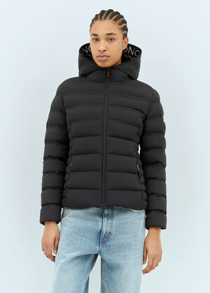 Moncler 알레테 후드 쇼트 다운 재킷 블랙 mon0259006
