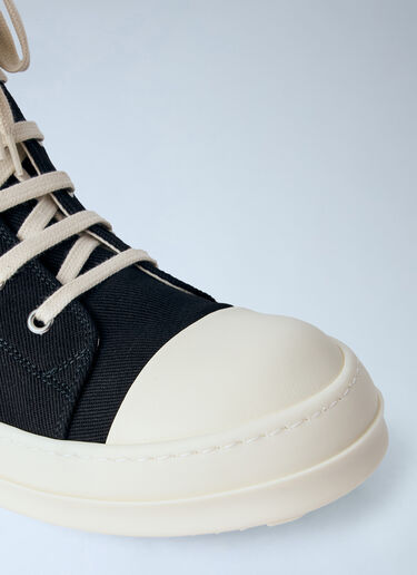 Rick Owens DRKSHDW High-Top Canvas Sneakers Black drk0166019