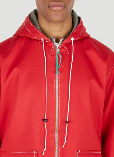 Camiel Fortgens Hooded Rain Jacket  Red caf0148001