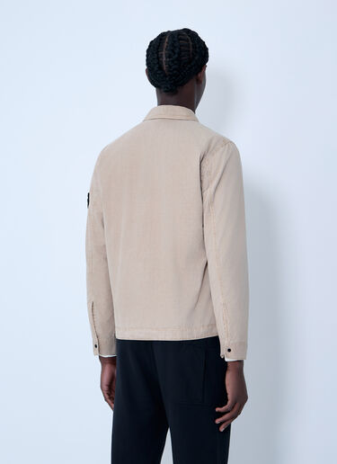 Stone Island Logo Patch Overshirt Beige sto0164043