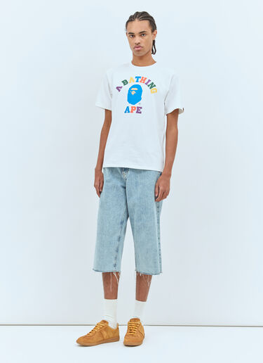 A BATHING APE® 徽标印花 T 恤  白色 aba0156006