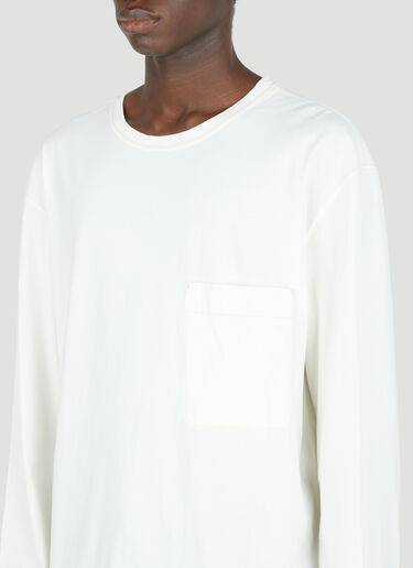 Lemaire Patch Pocket Long-Sleeve T-Shirt Cream lem0154007