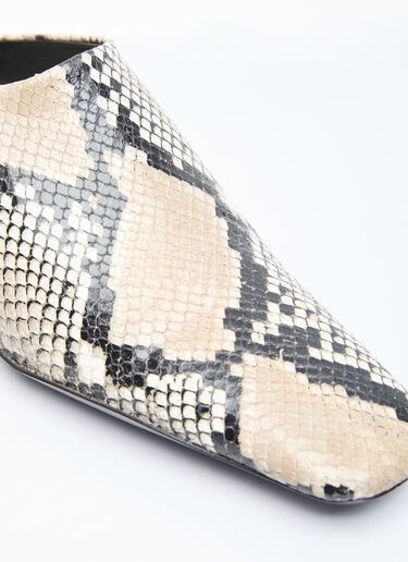 Jil Sander 蛇纹穆勒鞋 棕色 jil0256010