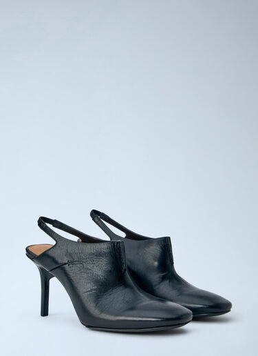 LN-CC® - Capasa Milano: Leather Slingback Mules - Black Capasa Milano Leather Slingback Mules Black cps0266008