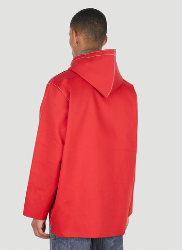 Camiel Fortgens Hooded Rain Jacket  Red caf0148001