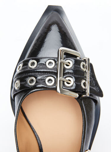 大搭扣平底芭蕾鞋 GANNI 大搭扣平底芭蕾鞋 黑色 gan0254035