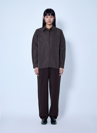 Max Mara Silk-Blend Radzimir Shirt Dark Brown max0266035