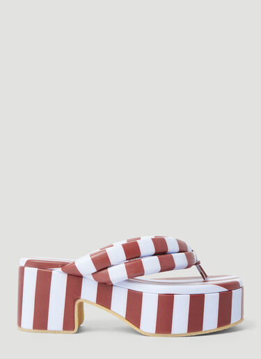 Dries Van Noten Striped Platform Sandals Red dvn0255005