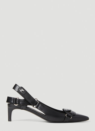 Courrèges Racer Slingback Heels Black cou0251042
